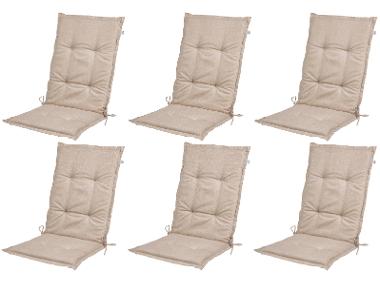 Set with 6 garden chair cushions