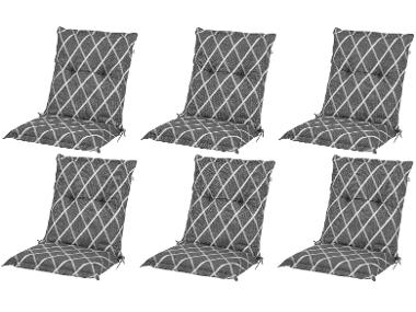 Set with 6 garden chair cushions