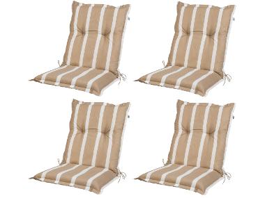 Set with 4 garden chair cushions