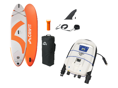Single -chamber paddleboard sup Beginner + cordless pump on paddleboard - no battery