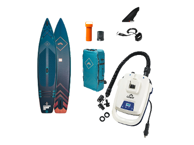Single -chamber paddleboard sup touring + battalion pump on paddleboard