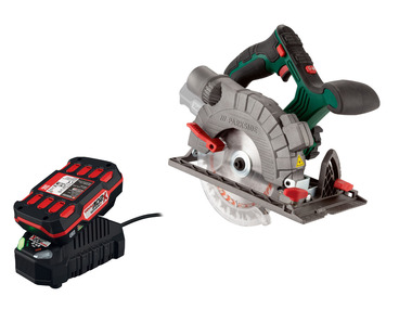 Battery circular saw with battery and charger