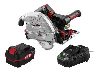 Battery-in-battery saw with battery and charger
