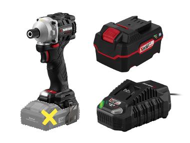 Battery-stroke screwdriver with battery and charger
