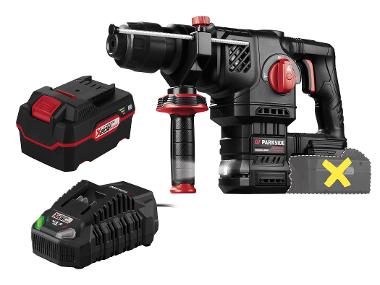 Battery combi hammer with battery and charger