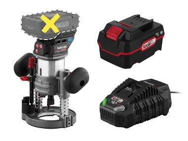 Battery multifearing machine with battery and charger