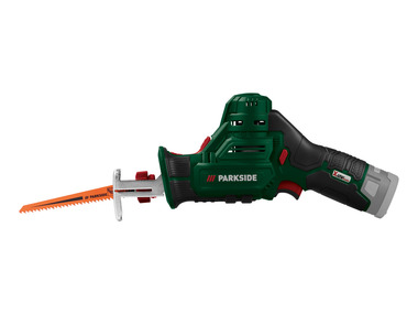 Battery saw with battery and charger