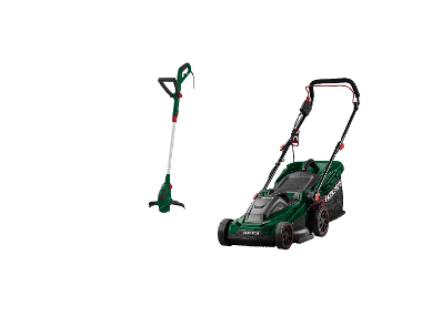 Electric lawn mower and grass trimmer