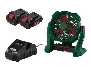 Battery set fan with 2 batteries 2 AH and charger 2