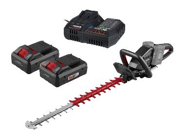Set of hedge scissors with 2 AH batteries and 12 A charger