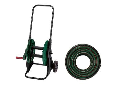 Hose car with garden hose