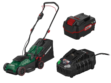 Grass mower + battery /4 Ah + battery charger /4