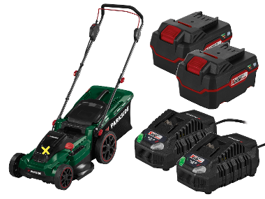 Grass mower + battery /4 Ah + battery charger /4