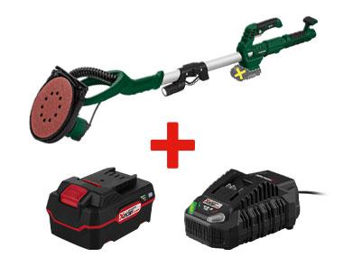 Wall and wireless ceiling sander + battery + charger