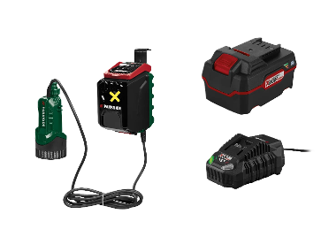 Rainwater cordless pump + battery /4 Ah + charger /4