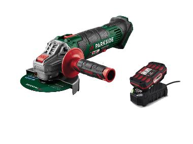 Angle grinder with battery and charger