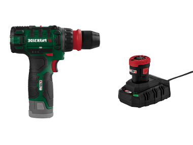 Battery screw drill with battery and charger