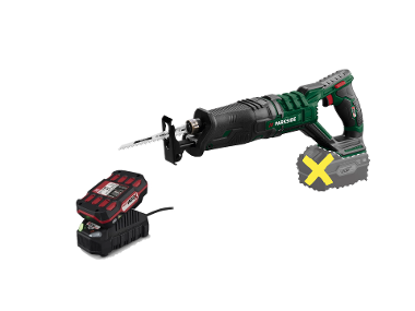 Recipo saw with battery and charger