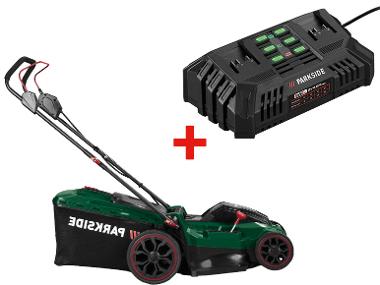 Wireless mower + double battery charger