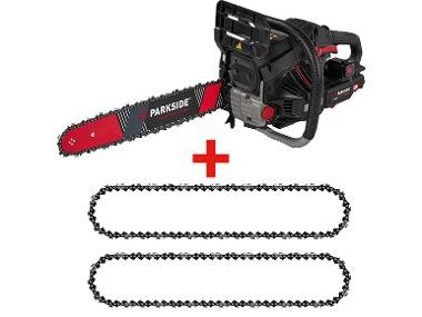 Petrol chainsaw with electric start + 2 18 "spare channels"