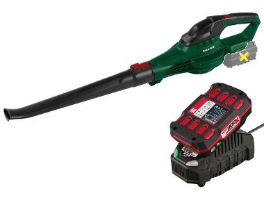 Battery leaf blower with battery and charger