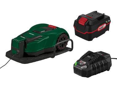 Robotic mower smart with batteries and charger