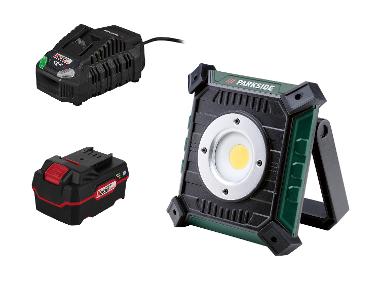 LED construction lamp battery kit with battery