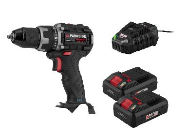 Drilling machine battery set with 2 SMART batteries