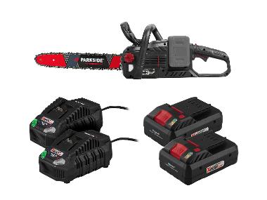Chain saw battery kit with 2 SMART batteries