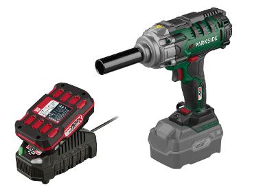 Cordless impact wrench with 2 Ah battery and 4