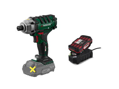 Battery screwdriver with battery and charger