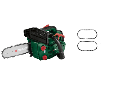 Gasoline saw for trees treatment + spare saw chains - 12 "