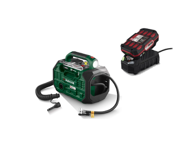 Compressor and air pump with battery and charger