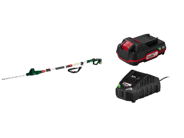 Rechargeable telescopic hedge shears + Accumulator /2 Ah + Charger /2