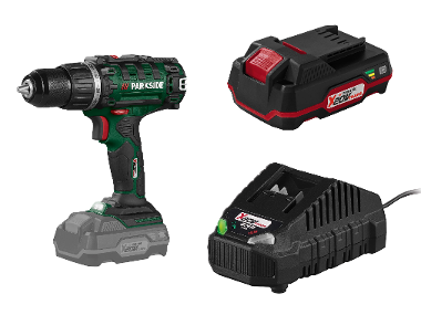 Cordless drill screwdriver + Battery /2 Ah + Battery charger /2