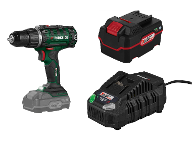 Cordless drilling screwdriver +battery /4 Ah +battery charger /4