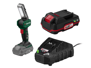 Rechargeable LED hand lamp + Battery /2 Ah + Battery charger /2