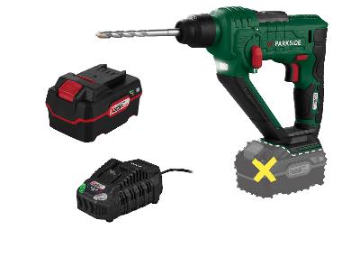 Cordless drilling hammer + battery /4 Ah + charger /4