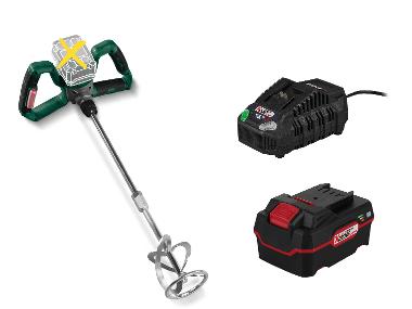 Sturge of color and mortar mixer + battery /4 Ah + charger /4