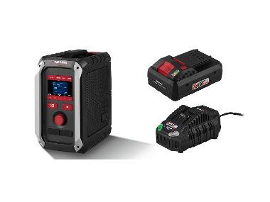 Battery-powered construction radio + Smart battery /4Ah + Battery charger /4