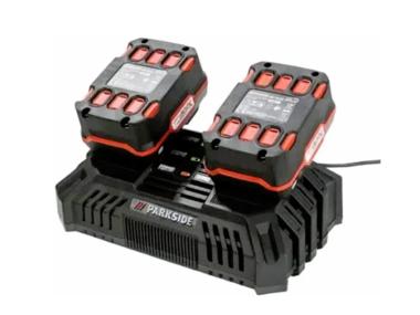 Set of 2 batteries 4 AH with double charger 2 x 4
