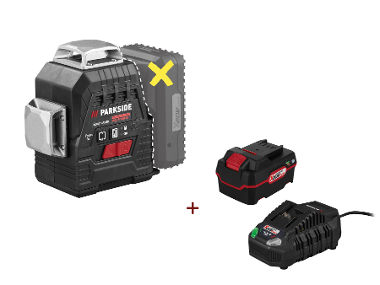 Cross line laser with battery 4 AH and charger