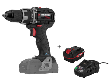 Cordless drill with smart battery and charger
