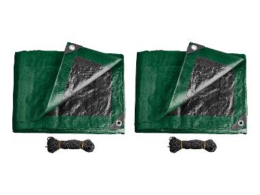 Set 2x Abdeckplanen 4 x 5 m