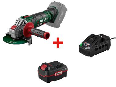 Cordless angle grinder + Battery