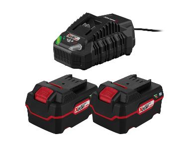 Set of 2 batteries - 4 Ah and 1 charger - 4