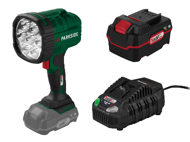 Aku LED hand-held reflector + Accumulator /4 Ah + Accumulator charger /4