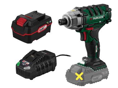Cordless impact wrench + Accumulator 4 Ah + Accumulator charger /4