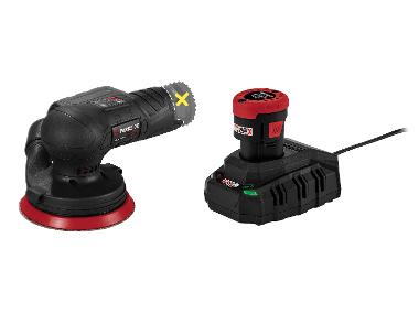 Battery eccentric grinder + Accumulator /2 Ah + Charger /2