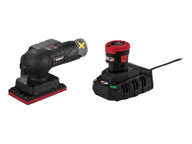 Battery-operated vibrating sander + Accumulator /2 Ah + Charger /2